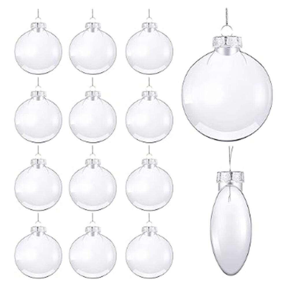 MAKE MARKET DIY Plastic Clear SIlver NWT Set of‎ 25 Ornaments Craft Disk